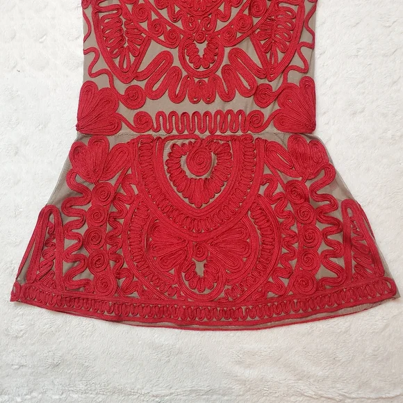 SOLD 🚫 JS Collections| Embroidered Soutache Trumpet Dress - Picture 6 of 11